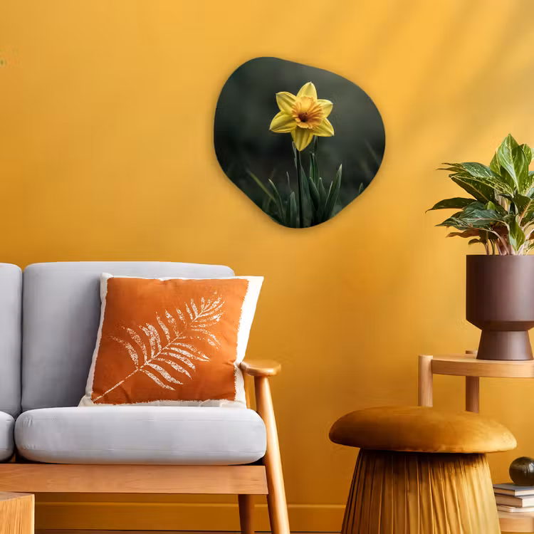 Organisch schilderij - Forex - Bloem - Narcis - Gras - Geel — 3