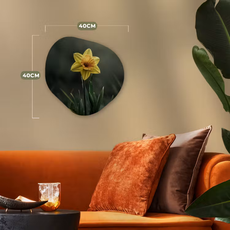 Organisch schilderij - Forex - Bloem - Narcis - Gras - Geel — 4