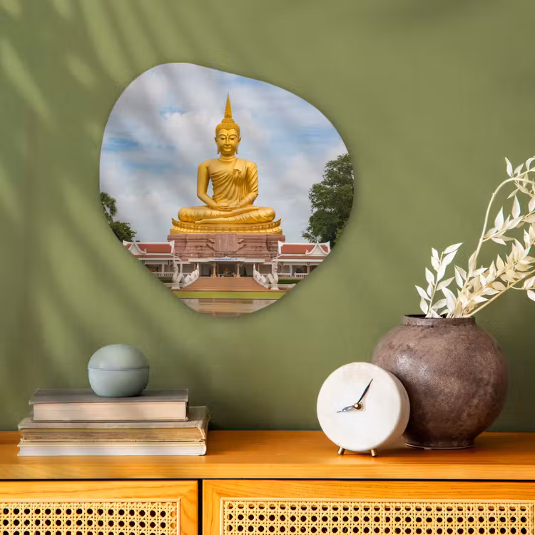Organisch schilderij - Forex - Boeddha - Buddha beeld - Goud - Religie — 2