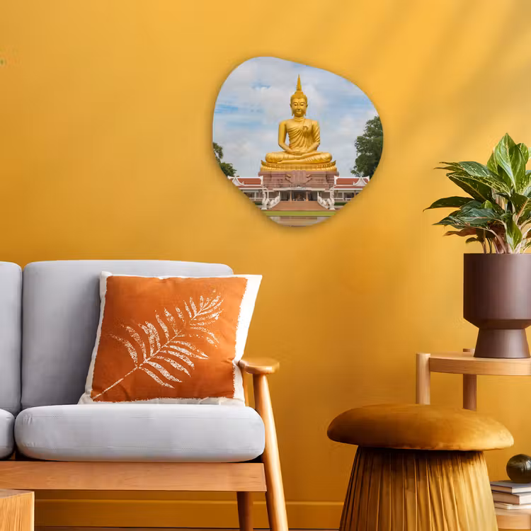 Organisch schilderij - Forex - Boeddha - Buddha beeld - Goud - Religie — 3