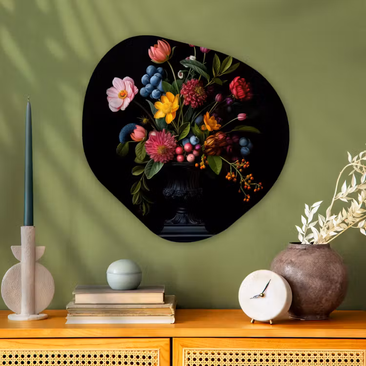 Organisch schilderij - Glas - Bloemen - Vrolijk - Vaas — 2