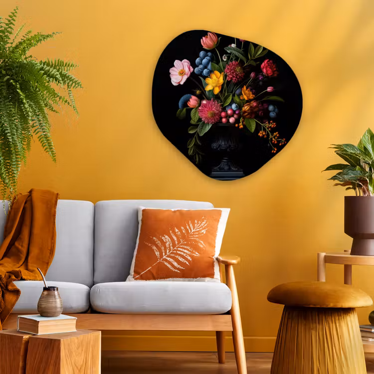 Organisch schilderij - Glas - Bloemen - Vrolijk - Vaas — 3