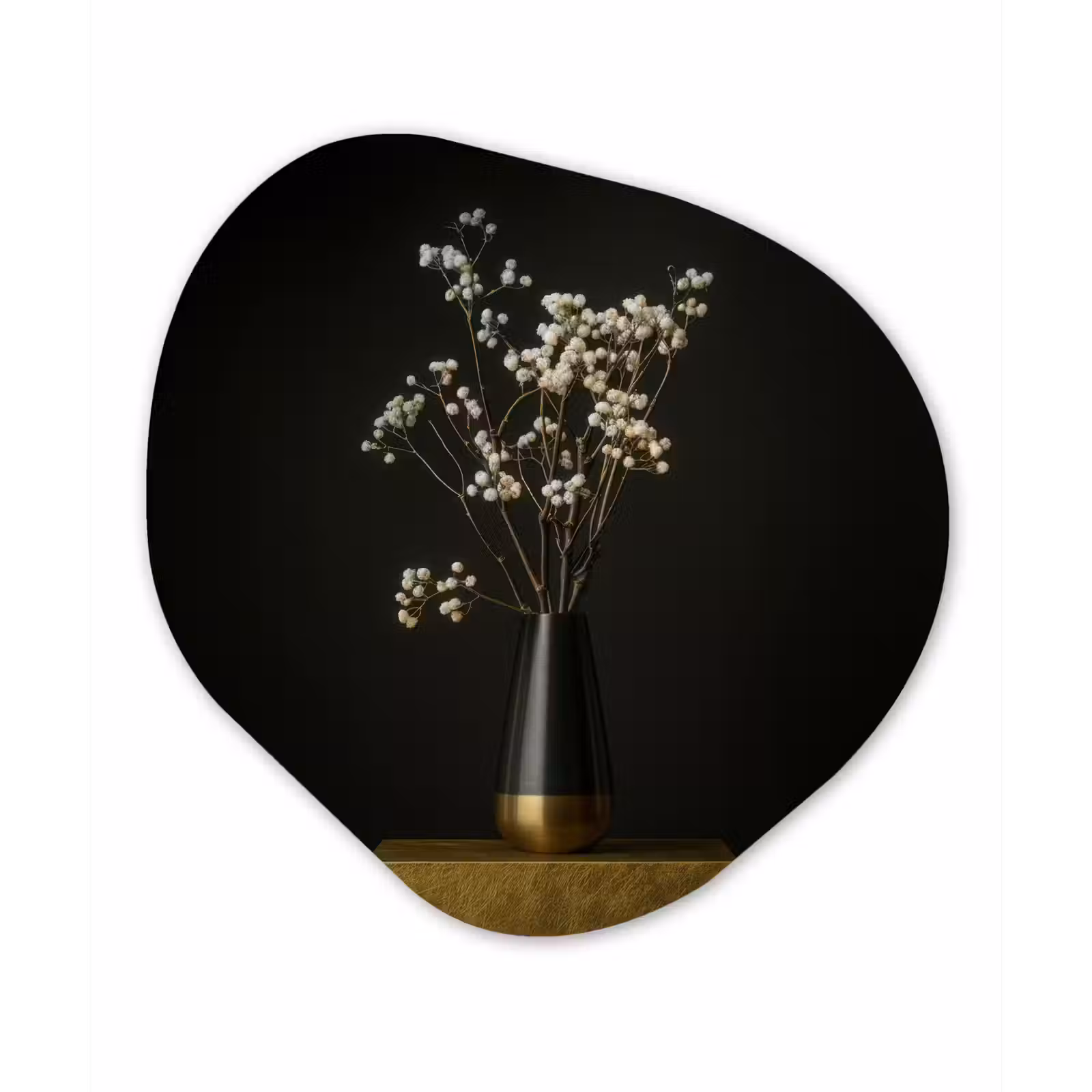Organisch schilderij - Glas - Bloembollen - Wit - Vaas - Minimalistisch — 1