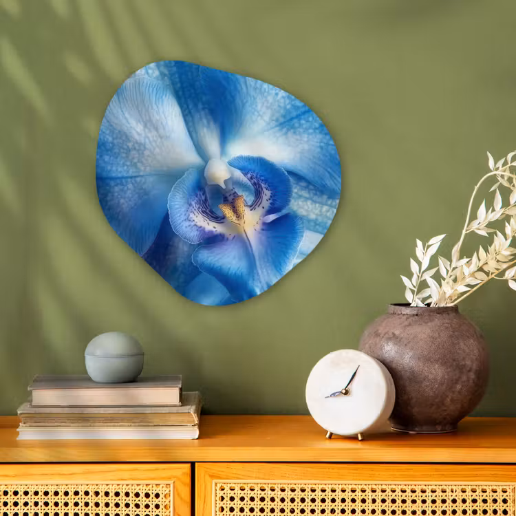 Organisch schilderij - Forex - Blauw - Orchidee - Elegeant — 2