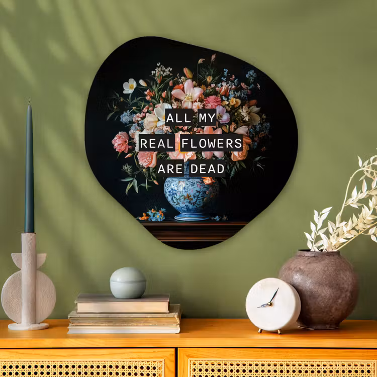 Organisch schilderij - Glas - Bloemen - Art - Pastel - Quotes — 2