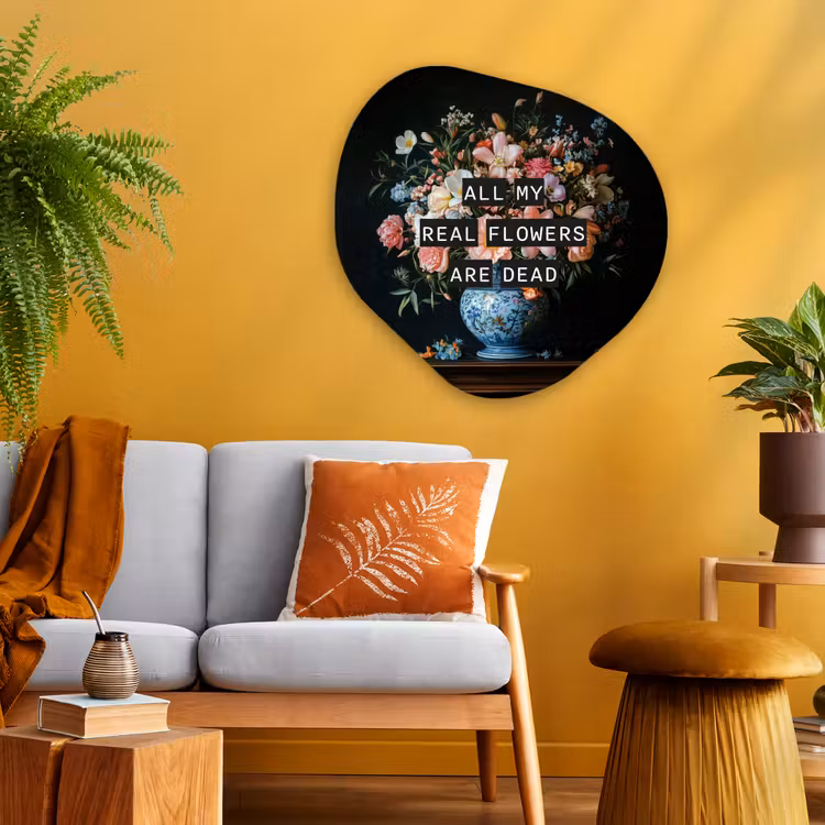 Organisch schilderij - Glas - Bloemen - Art - Pastel - Quotes — 3