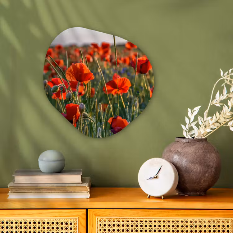 Organisch schilderij - Forex - Bloemen - Klaprozen - Natuur - Rood — 2