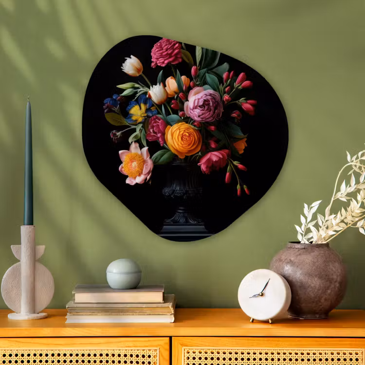 Organisch schilderij - Glas - Boeket - Romantisch - Kleurrijk — 2
