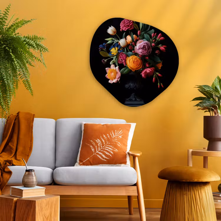 Organisch schilderij - Glas - Boeket - Romantisch - Kleurrijk — 3
