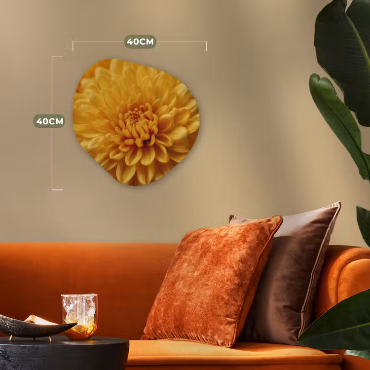 Organisch schilderij - Forex - Geel - Chrysant - Zachtheid — 4