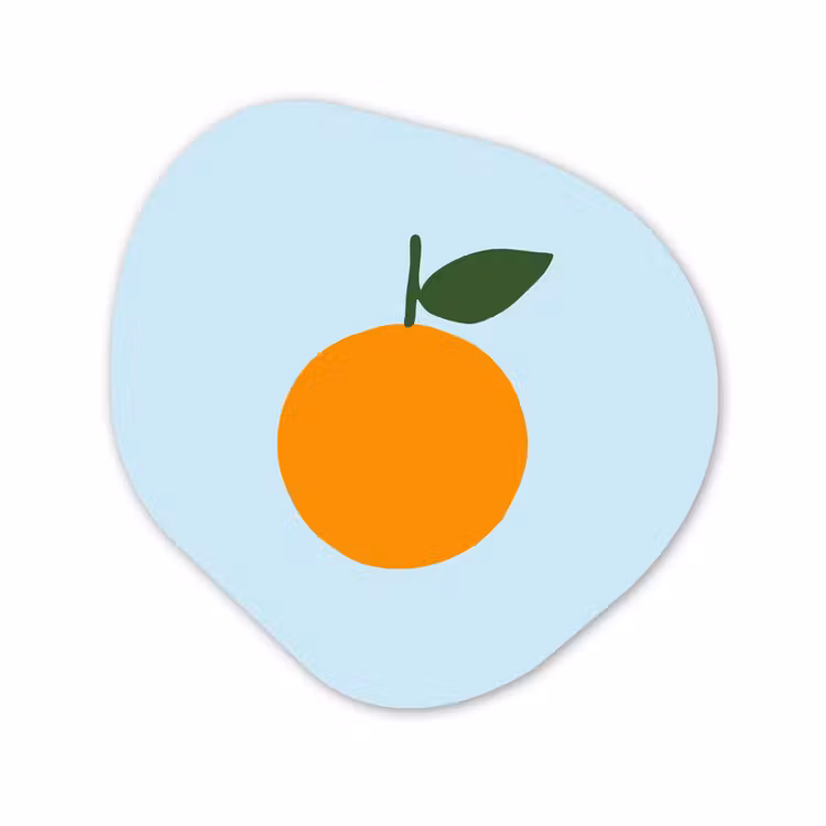 Organisch schilderij - Forex - Fruit - Sinaasappel - Oranje — 1