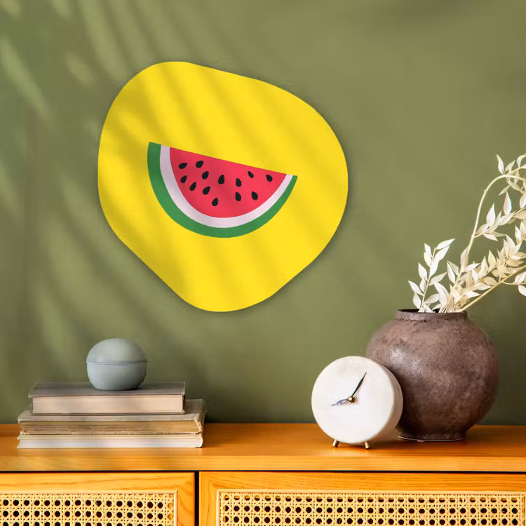 Organisch schilderij - Forex - Fruit - Watermeloen - Geel — 2