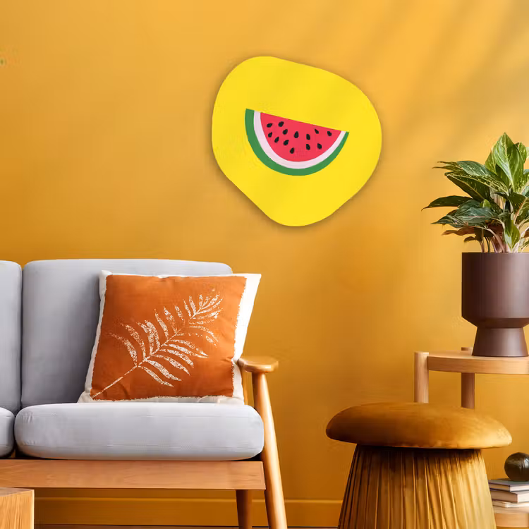 Organisch schilderij - Forex - Fruit - Watermeloen - Geel — 3