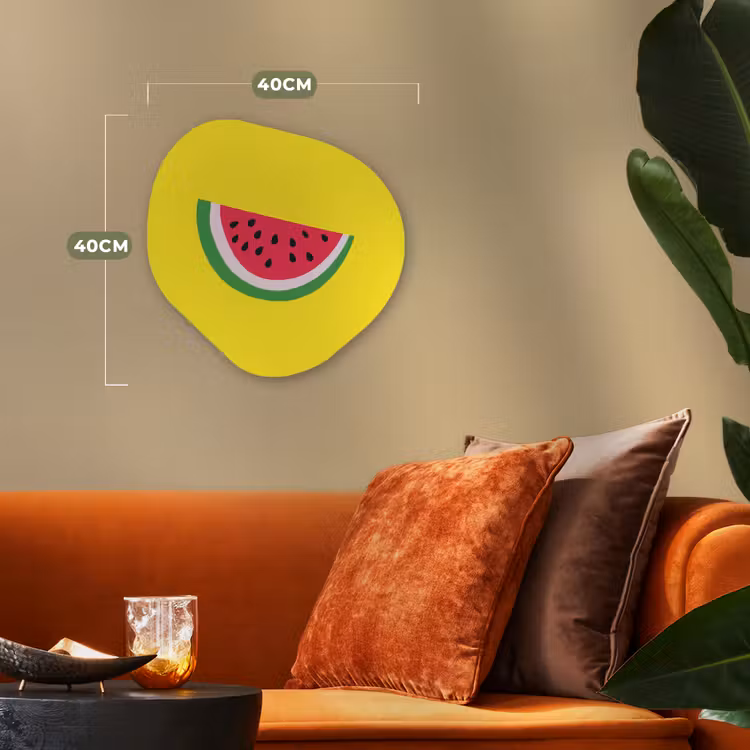 Organisch schilderij - Forex - Fruit - Watermeloen - Geel — 4