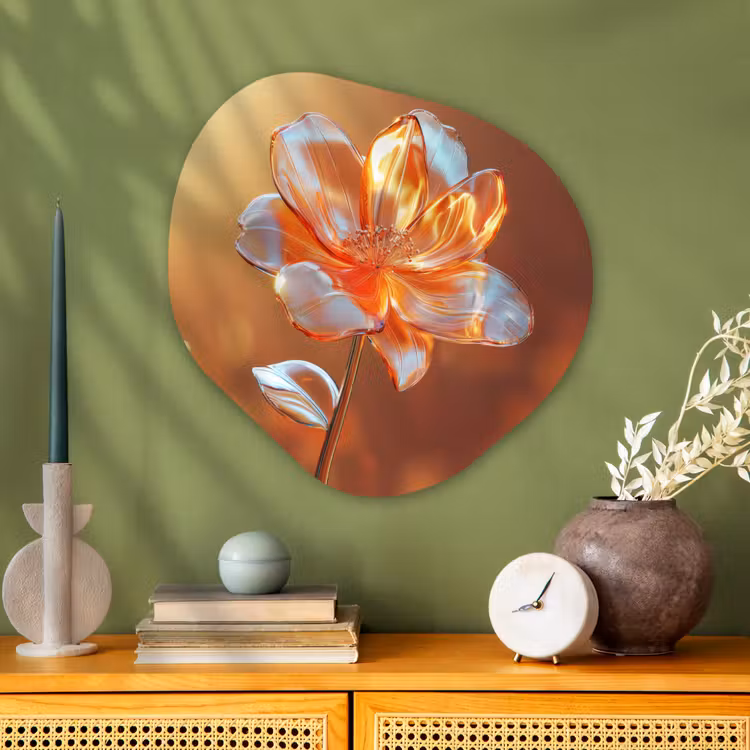 Organisch schilderij - Glas - Glazen - Bloem - Zonlicht — 2