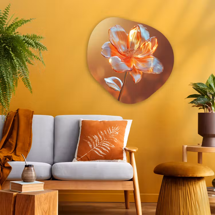 Organisch schilderij - Glas - Glazen - Bloem - Zonlicht — 3
