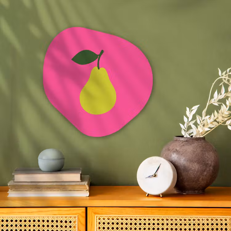 Organisch schilderij - Forex - Illustratie - Fruit - Peer - Groen — 2