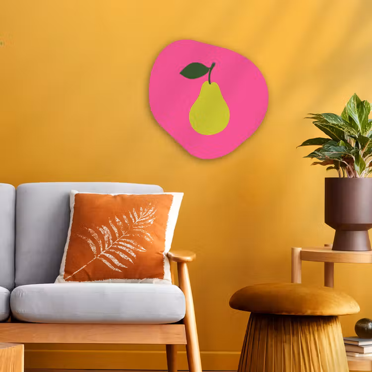 Organisch schilderij - Forex - Illustratie - Fruit - Peer - Groen — 3