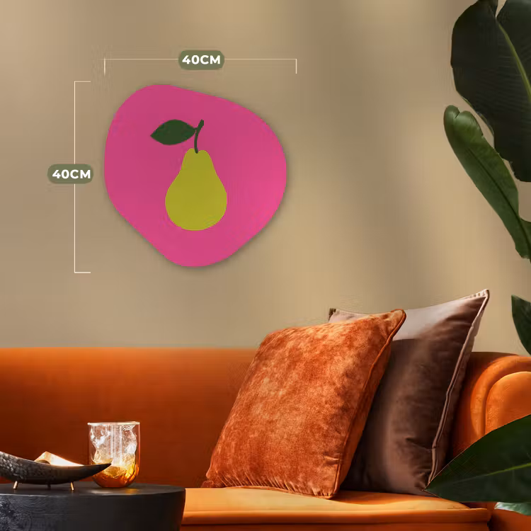 Organisch schilderij - Forex - Illustratie - Fruit - Peer - Groen — 4