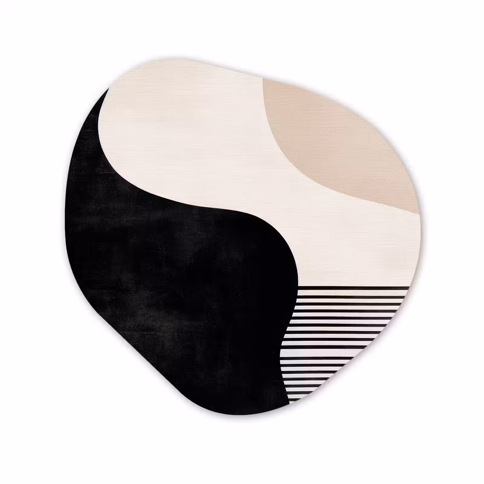 Organisch schilderij - Glas - Abstract - Japandi - Beige - Modern — 1