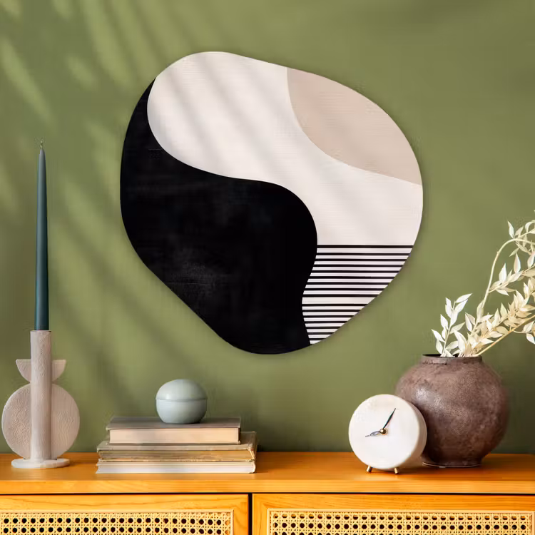 Organisch schilderij - Glas - Abstract - Japandi - Beige - Modern — 2