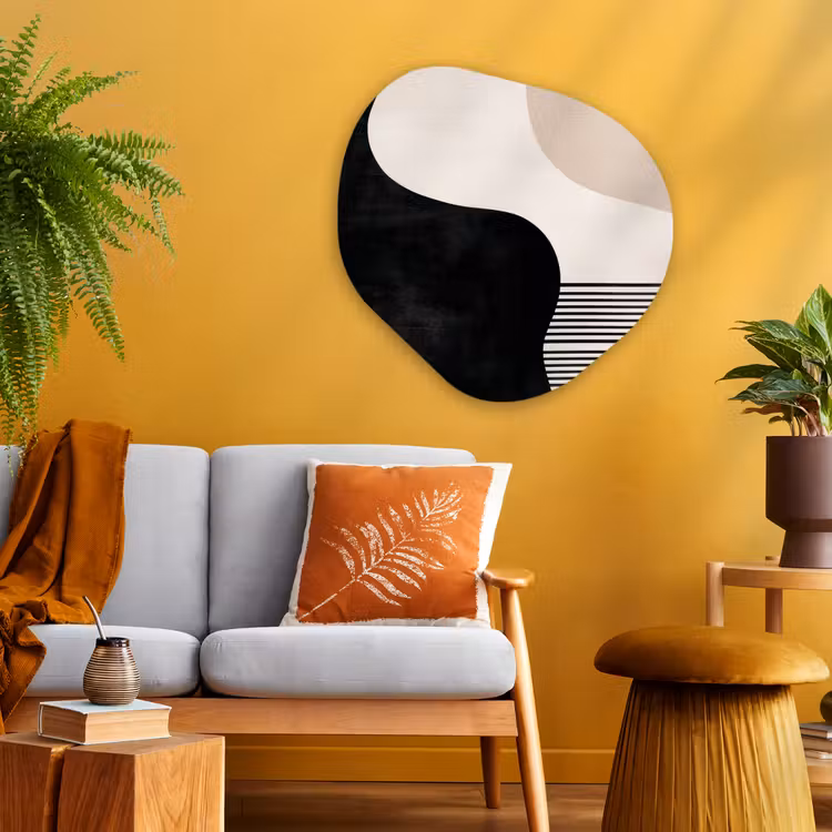 Organisch schilderij - Glas - Abstract - Japandi - Beige - Modern — 3