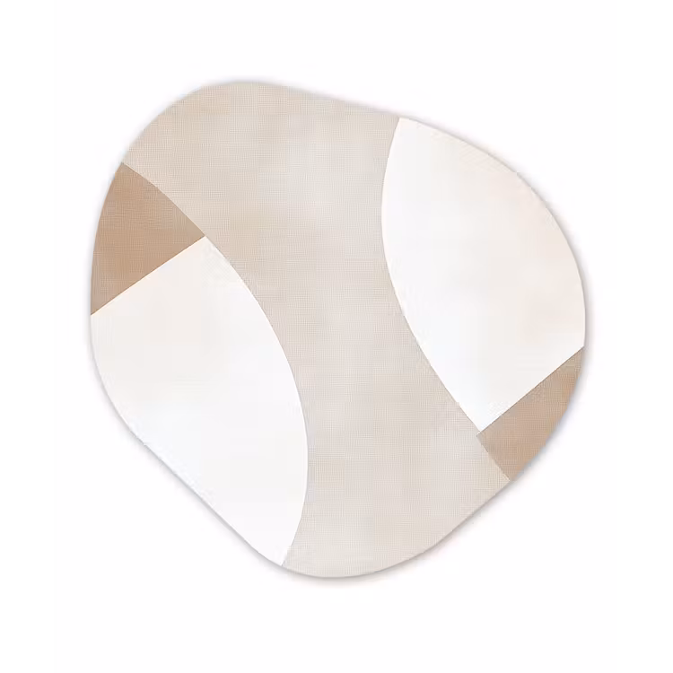 Organisch schilderij - Glas - Bruin - Japandi - Abstract — 1