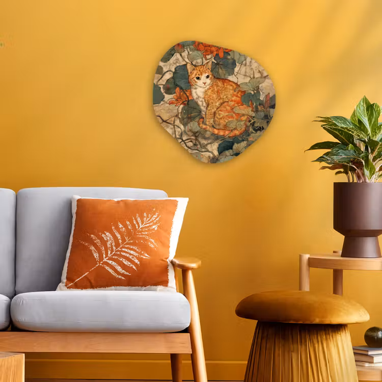 Organisch schilderij - Forex - Kat - Sierlijk - Bloemen — 3