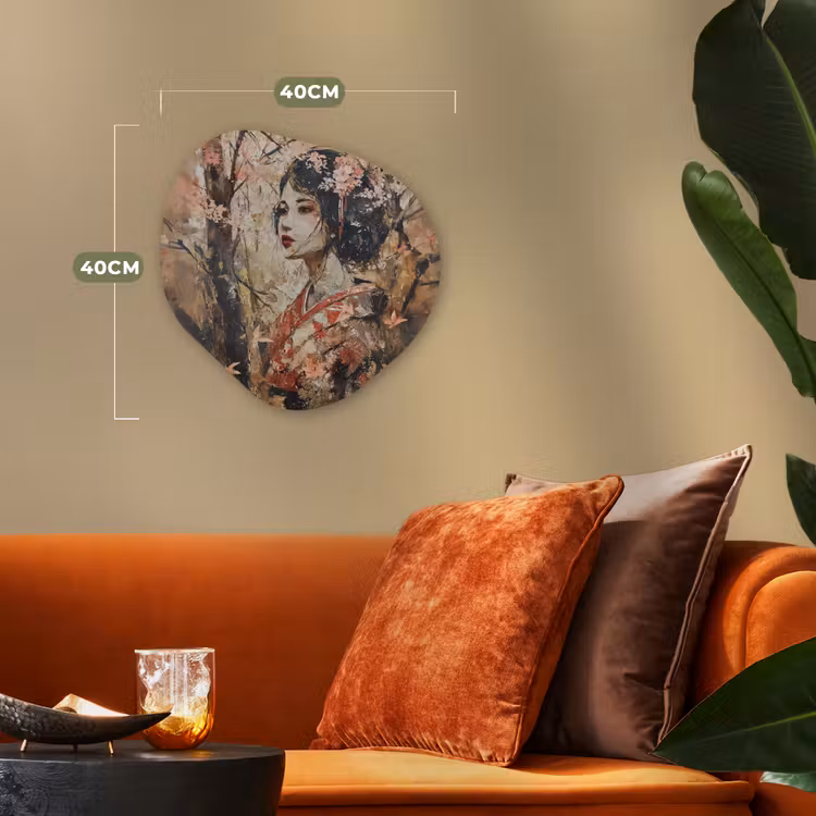 Organisch schilderij - Forex - Kimono - Vrouw - kersenbomen — 4