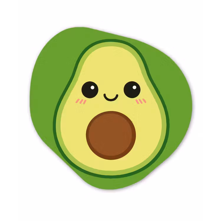 Organisch schilderij - Forex - Avocado - Groen - Speels — 1
