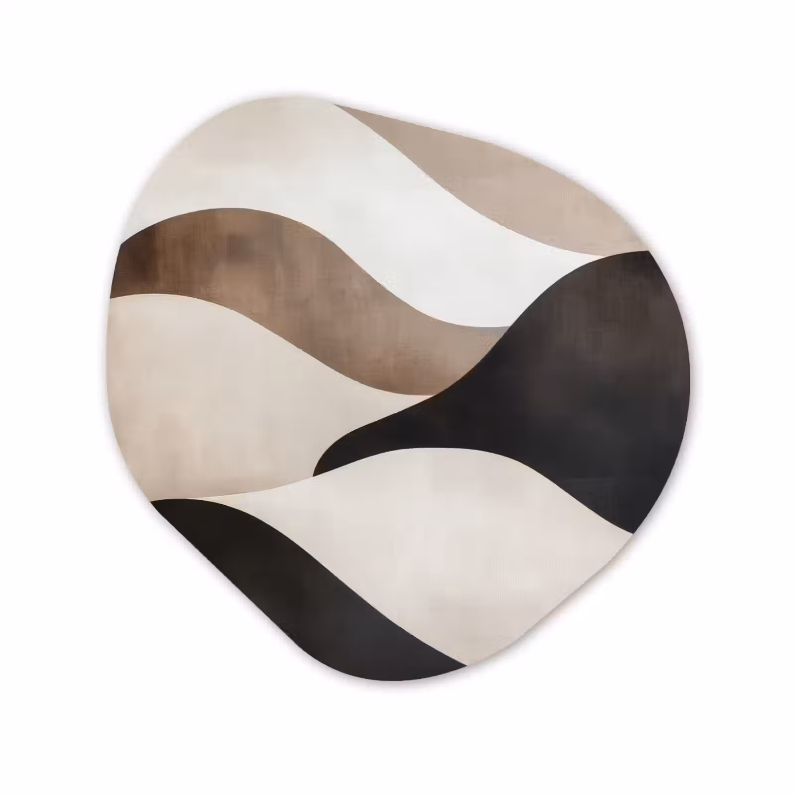 Organisch schilderij - Glas - Golven - Abstract - Beige — 1