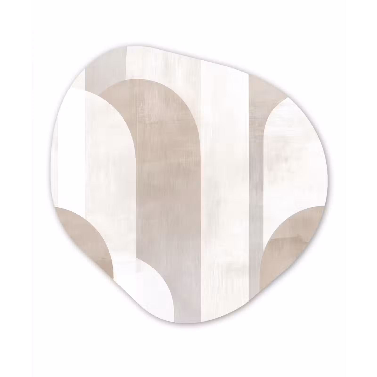 Organisch schilderij - Forex - Abstracte bogen - Modern - Beige — 1