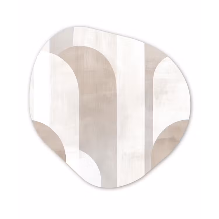 Organisch schilderij - Forex - Abstracte bogen - Modern - Beige — 1