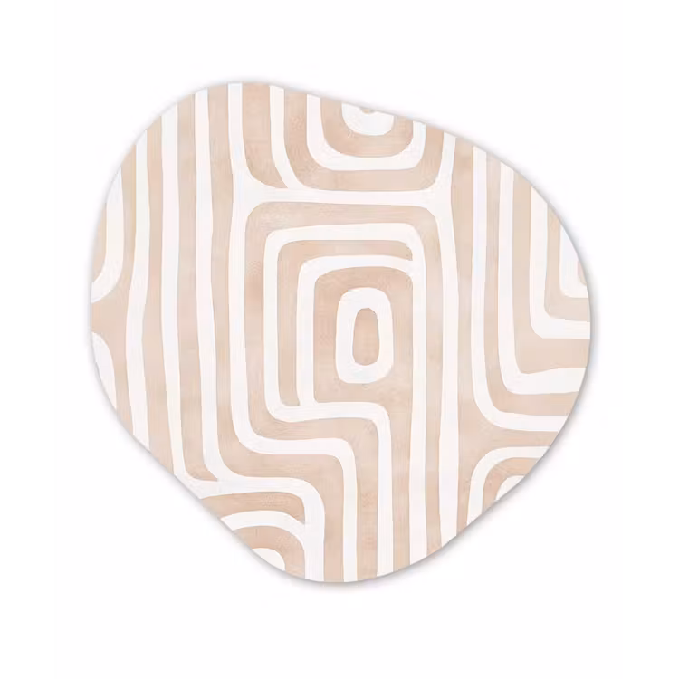Organisch schilderij - Forex - Decoratief - Labyrint - Beige — 1