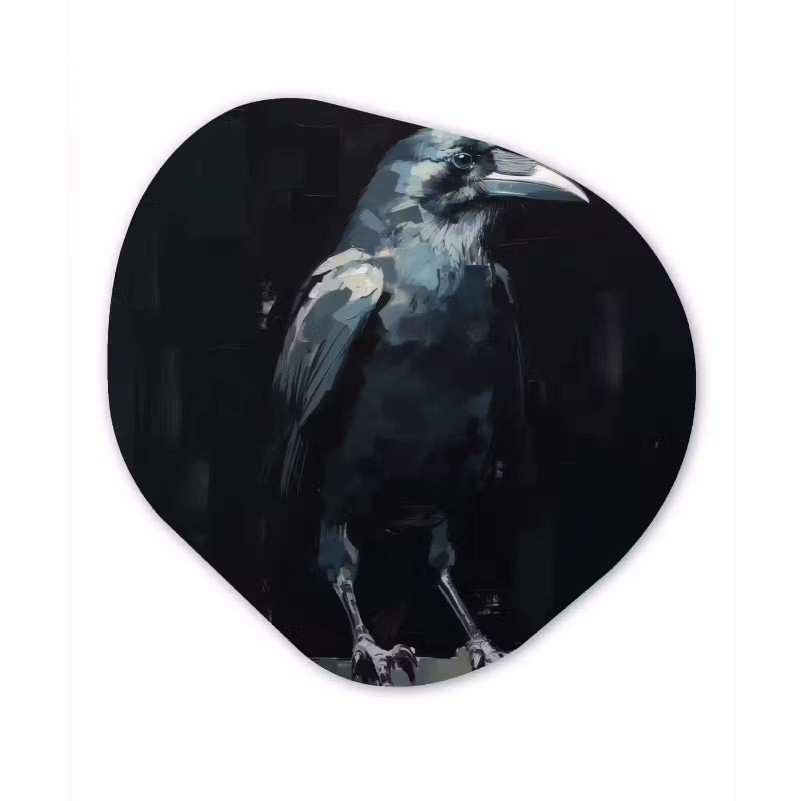 Organisch schilderij - Forex - Raaf - Vogels - Zwart — 1