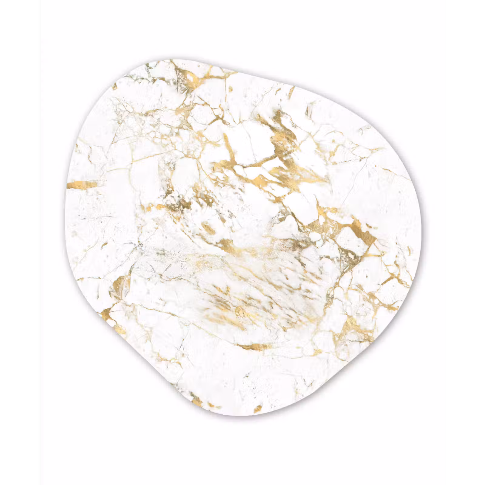 Organisch schilderij - Forex - Wit - Marmer - Luxe - Goud — 1
