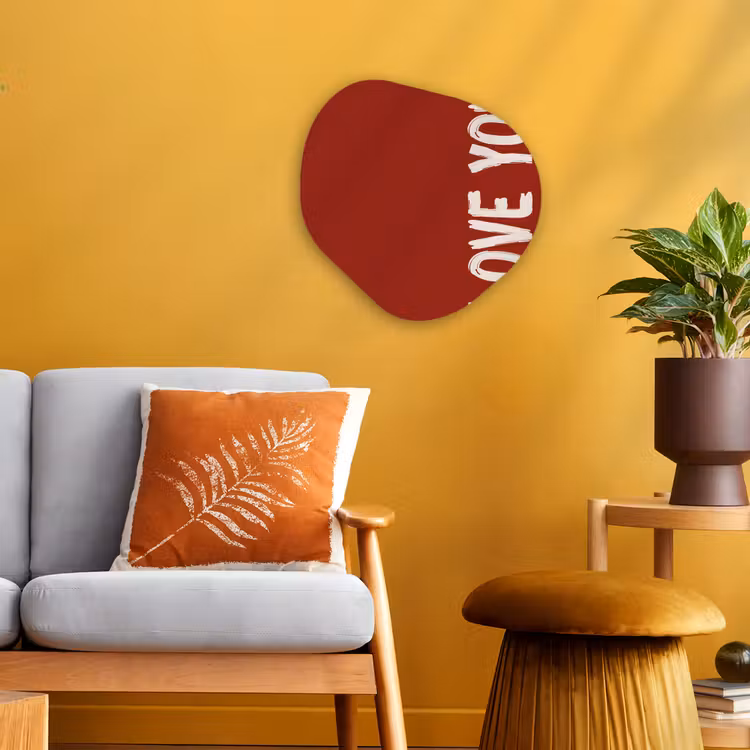 Organisch schilderij - Forex - Schuin - Loveyou - Rood — 3