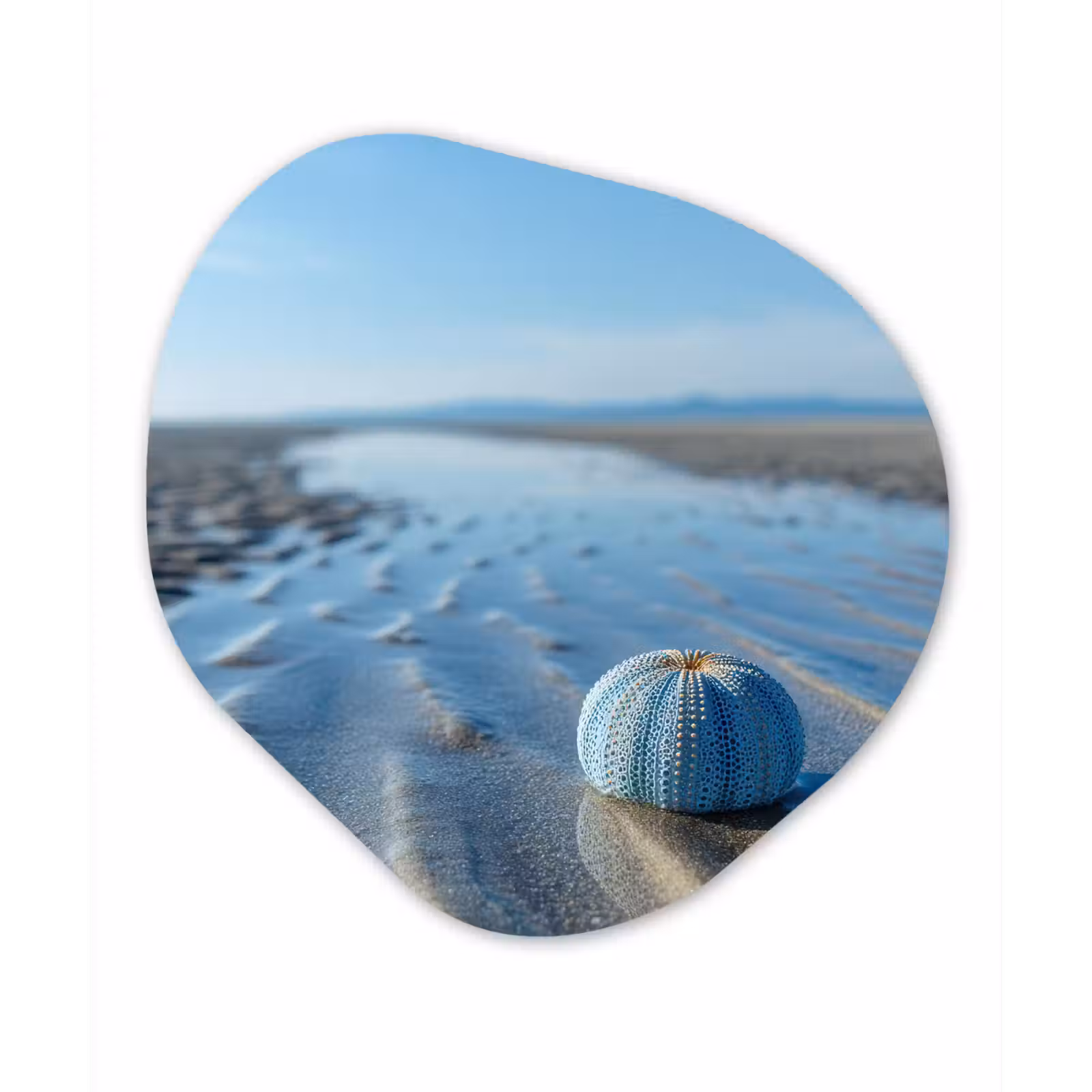 Organisch schilderij - Forex - Strand - Schild - Water - Blauw — 1