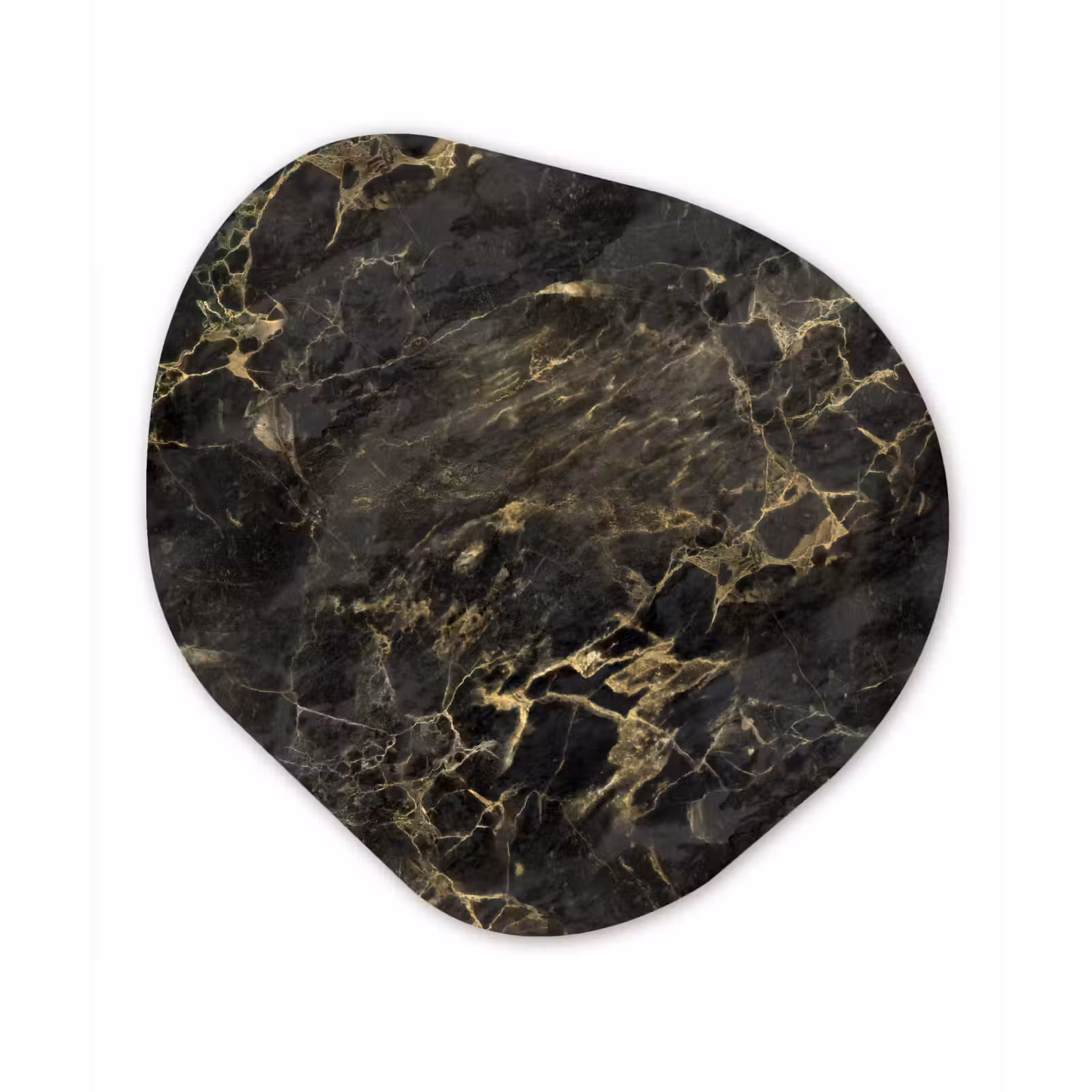 Organisch schilderij - Forex - Zwart - Marmer - Goud - Nerf — 1