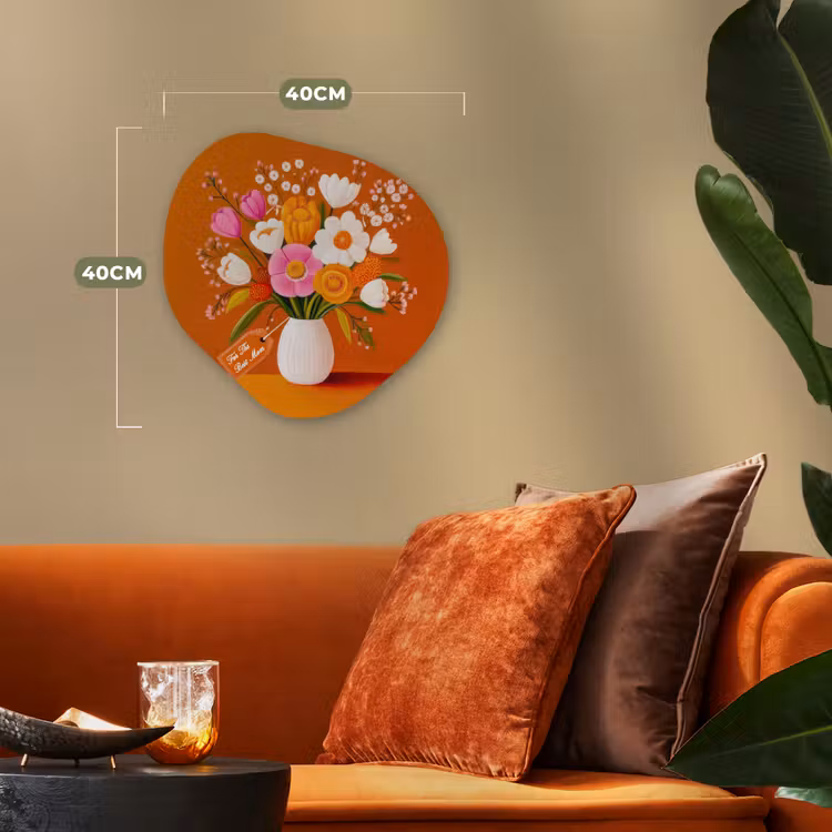 Organisch schilderij - Forex - Vaas - Bloemen - Oranje — 4