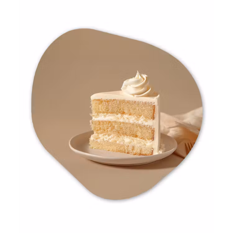 Organisch schilderij - Forex - Vanilletaart - Cake - Romig — 1