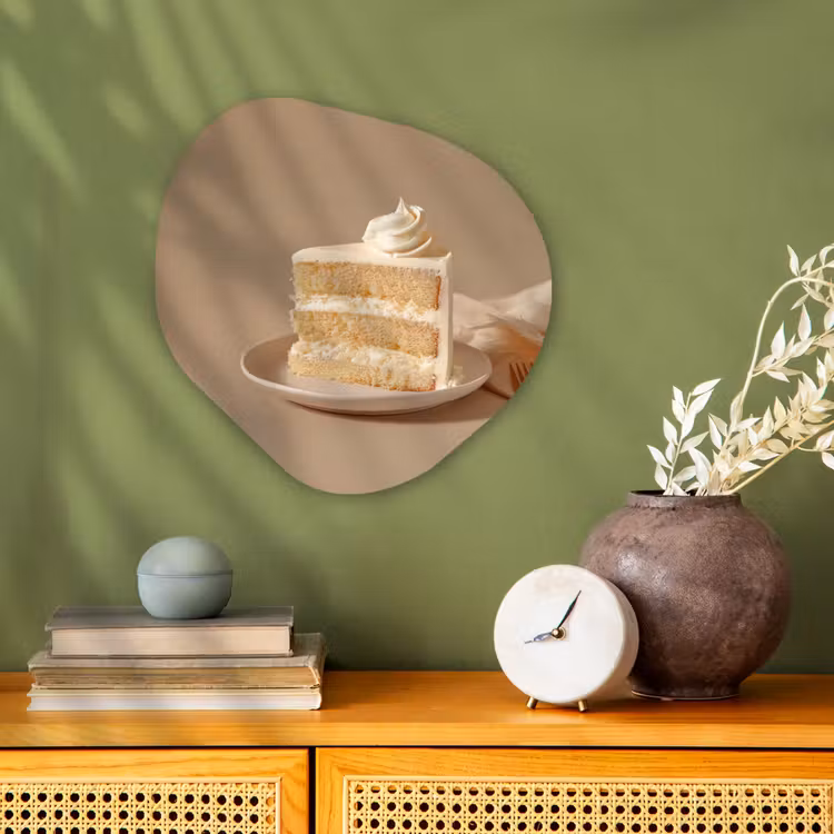 Organisch schilderij - Forex - Vanilletaart - Cake - Romig — 2