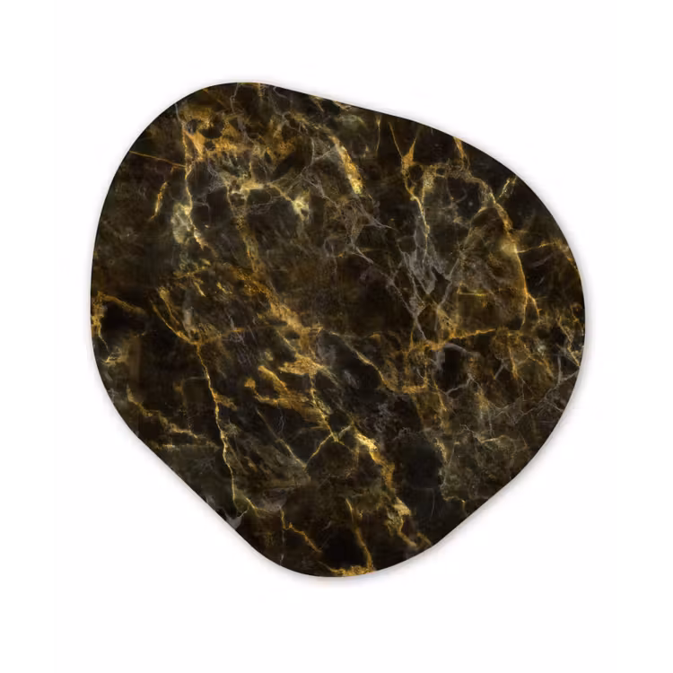 Organisch schilderij - Forex - Zwart - Marmer - Goud — 1