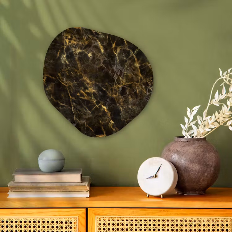Organisch schilderij - Forex - Zwart - Marmer - Goud — 2