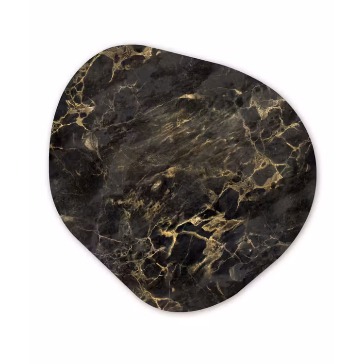 Organisch schilderij - Forex - Zwart - Marmer - Goud - Nerf — 1