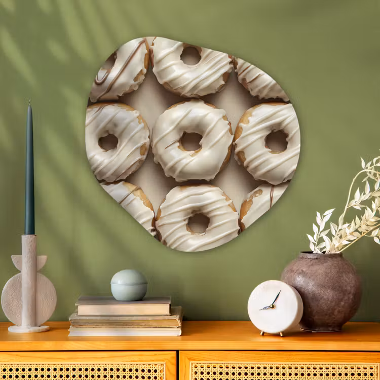 Organische vorm aluminium - Donuts - Chocolade - Wit - Beige — 2