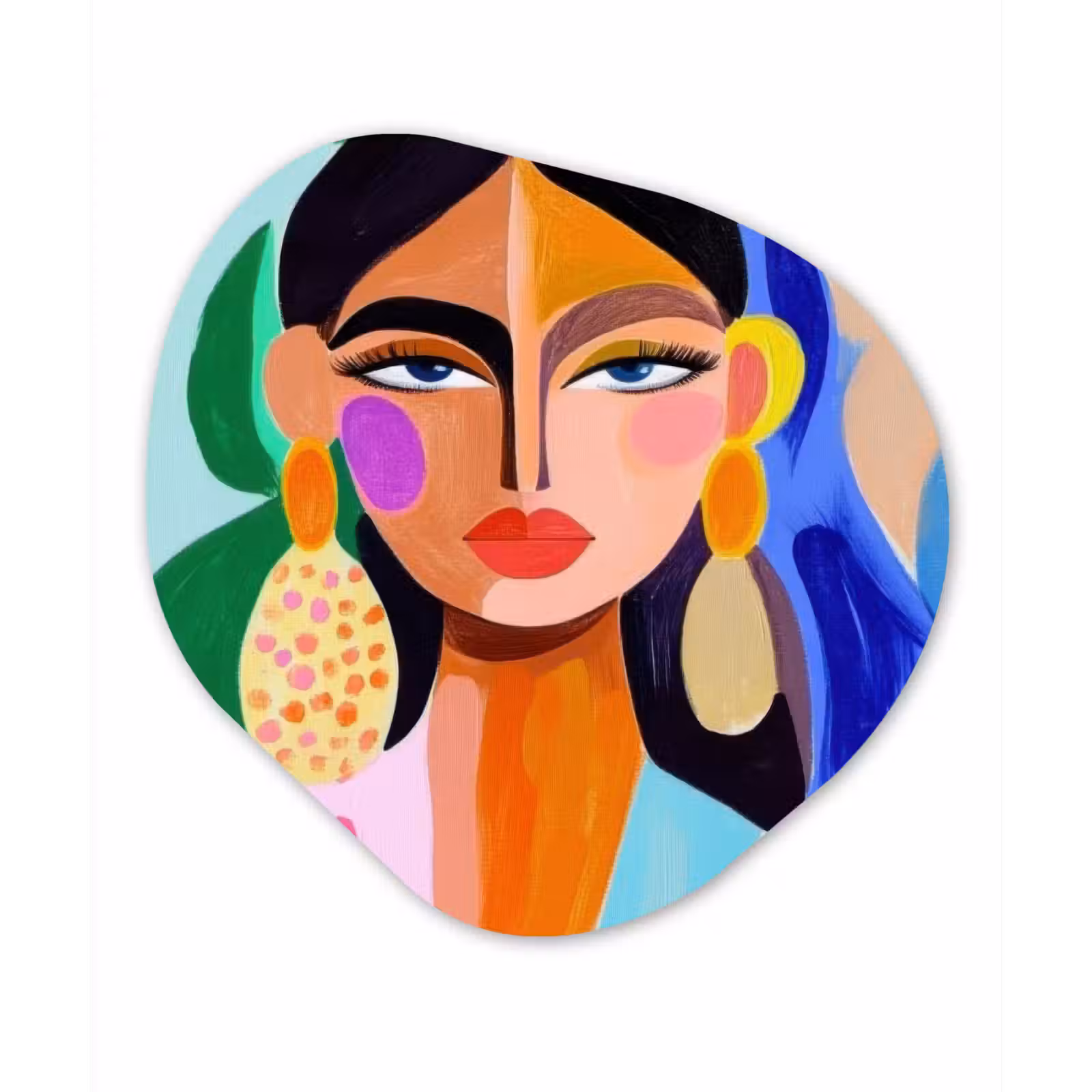 Organisch schilderij - Forex - Portret - Vrouw - Modern — 1