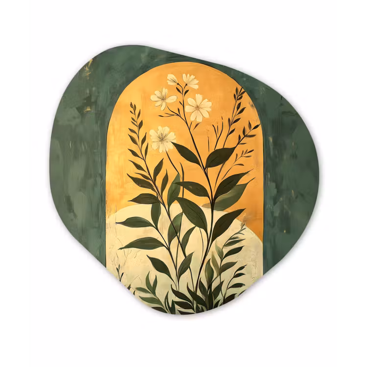 Organisch schilderij - Forex - Plant - Bloemen - Wit — 1
