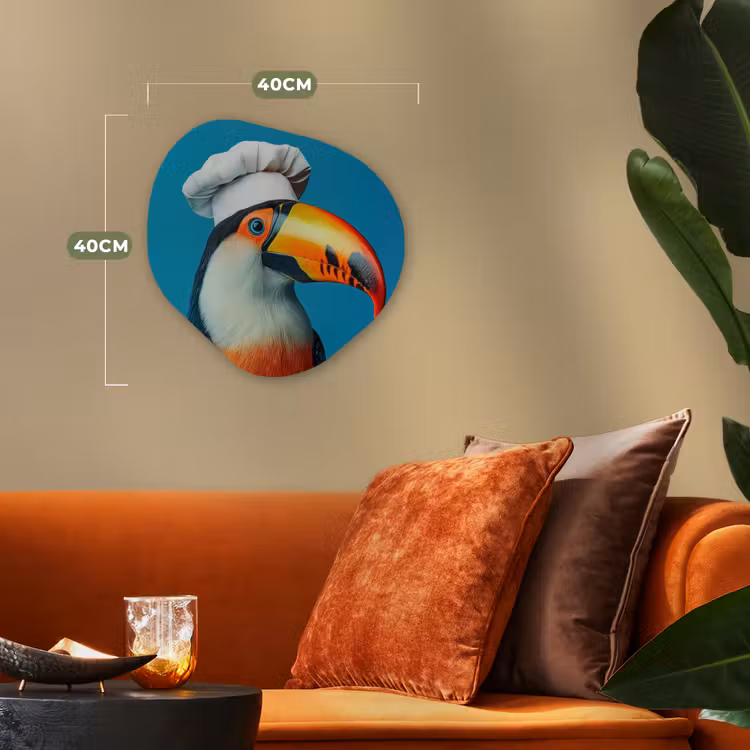 Organisch schilderij - Forex - Toekan - Papegaai - Vogel - Koksmuts — 4