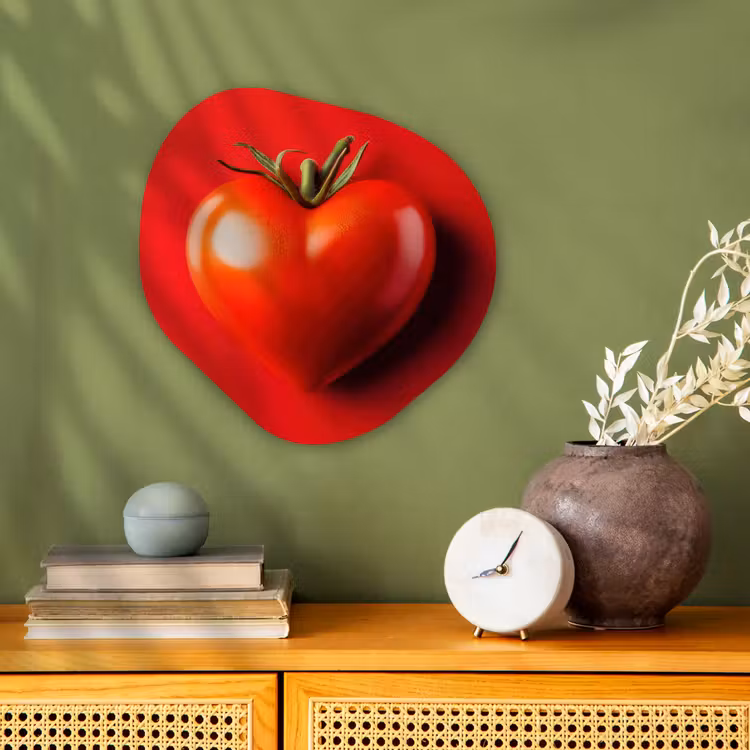 Organisch schilderij - Forex - Tomaat - Rood - Hart — 2